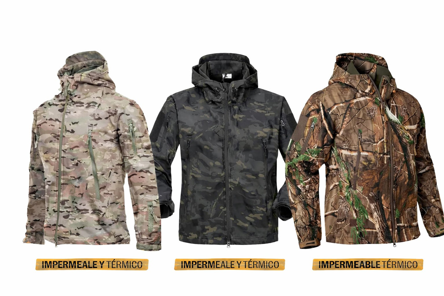 Casaca Táctica Piel de Tiburón Camuflada