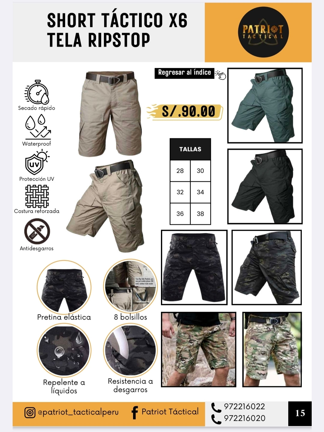 Short Táctico R7 Ripstop