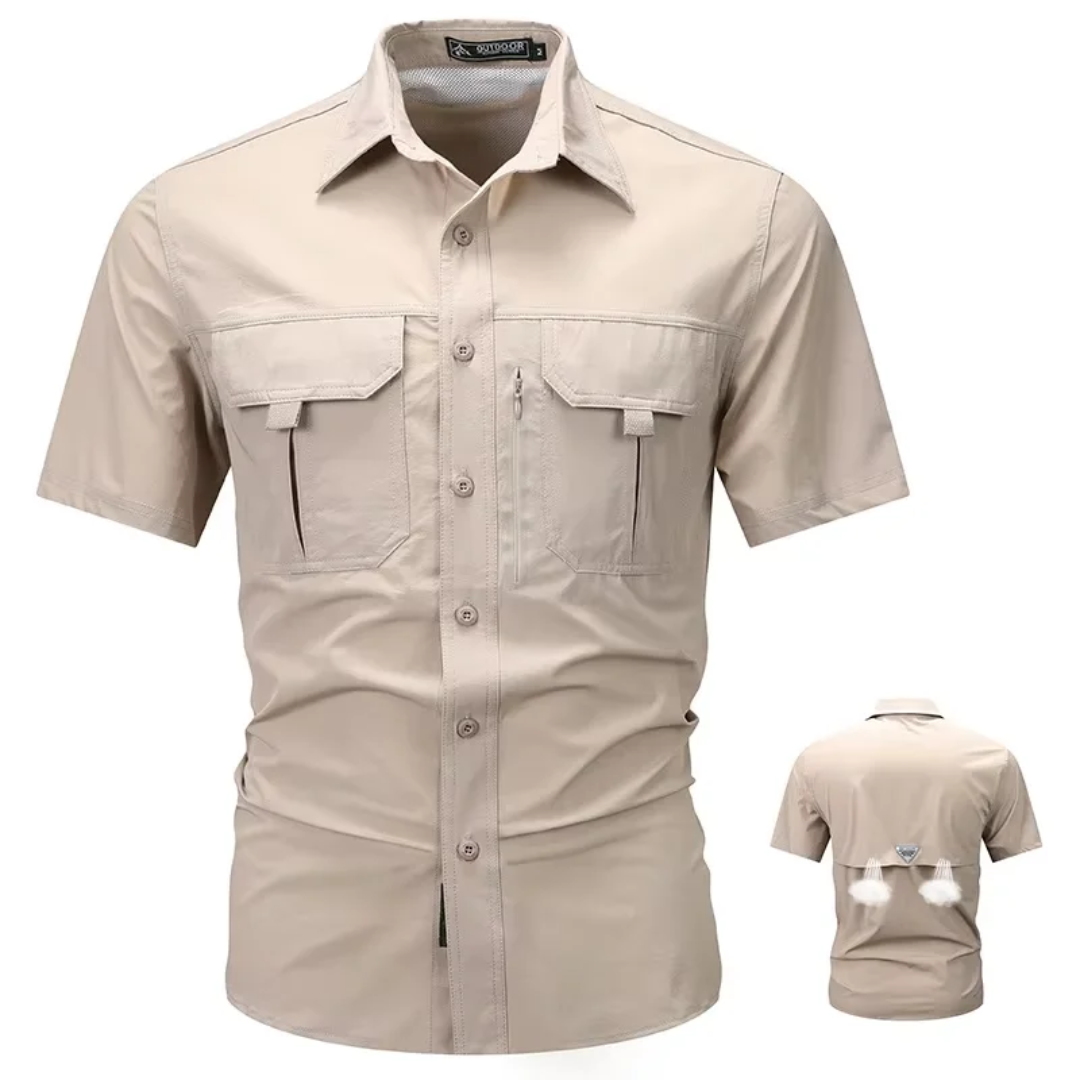 Camisa Táctica Spandex Manga Corta Multibolsillos