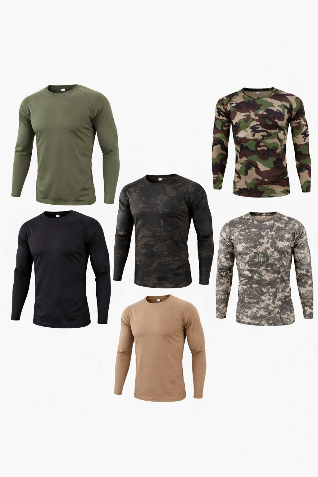 Camiseta ESDY Manga Larga Táctica – Secado Rápido y Protección UV