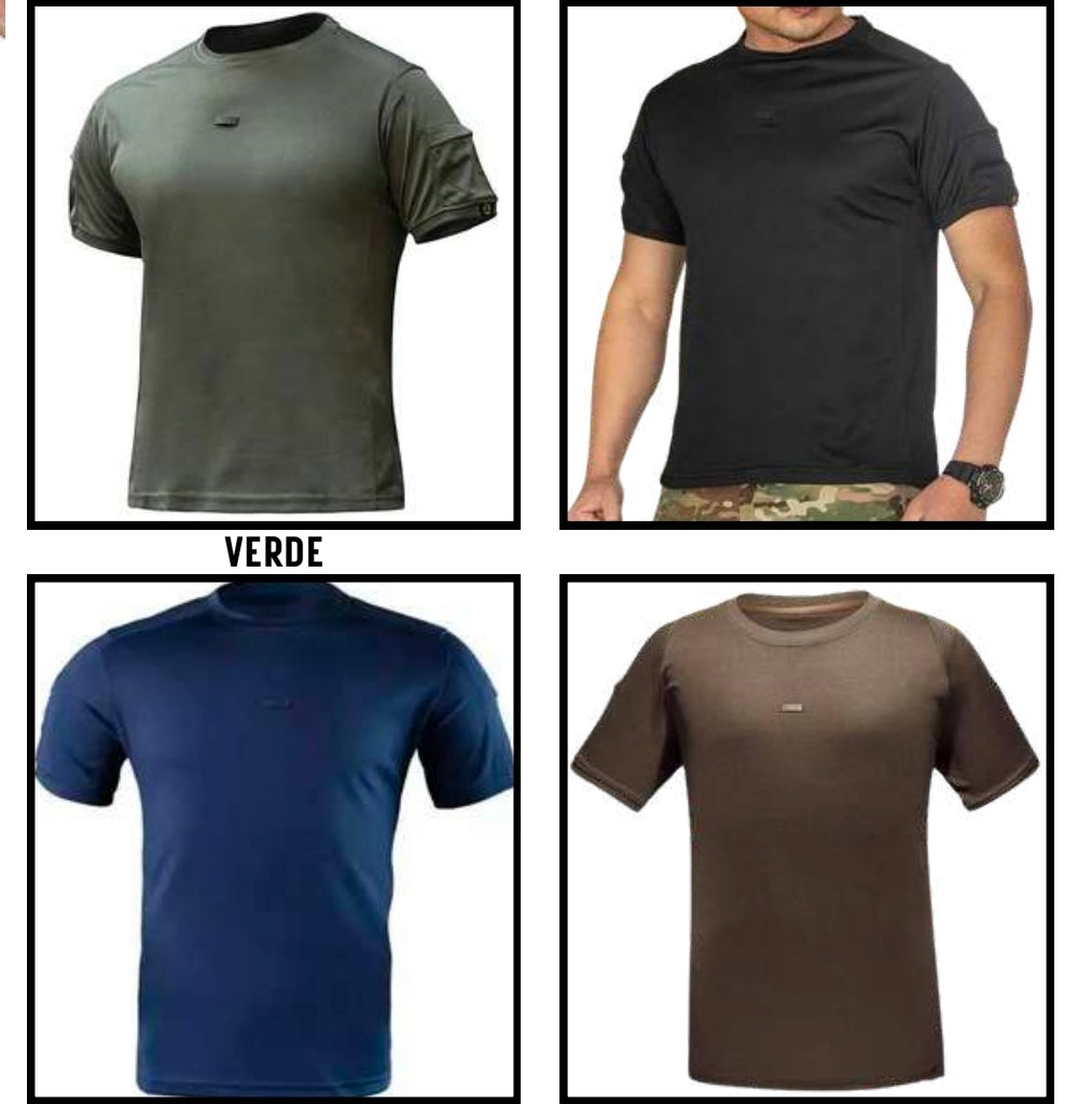 Polo Táctico Corto – Secado Rápido + Protección UV