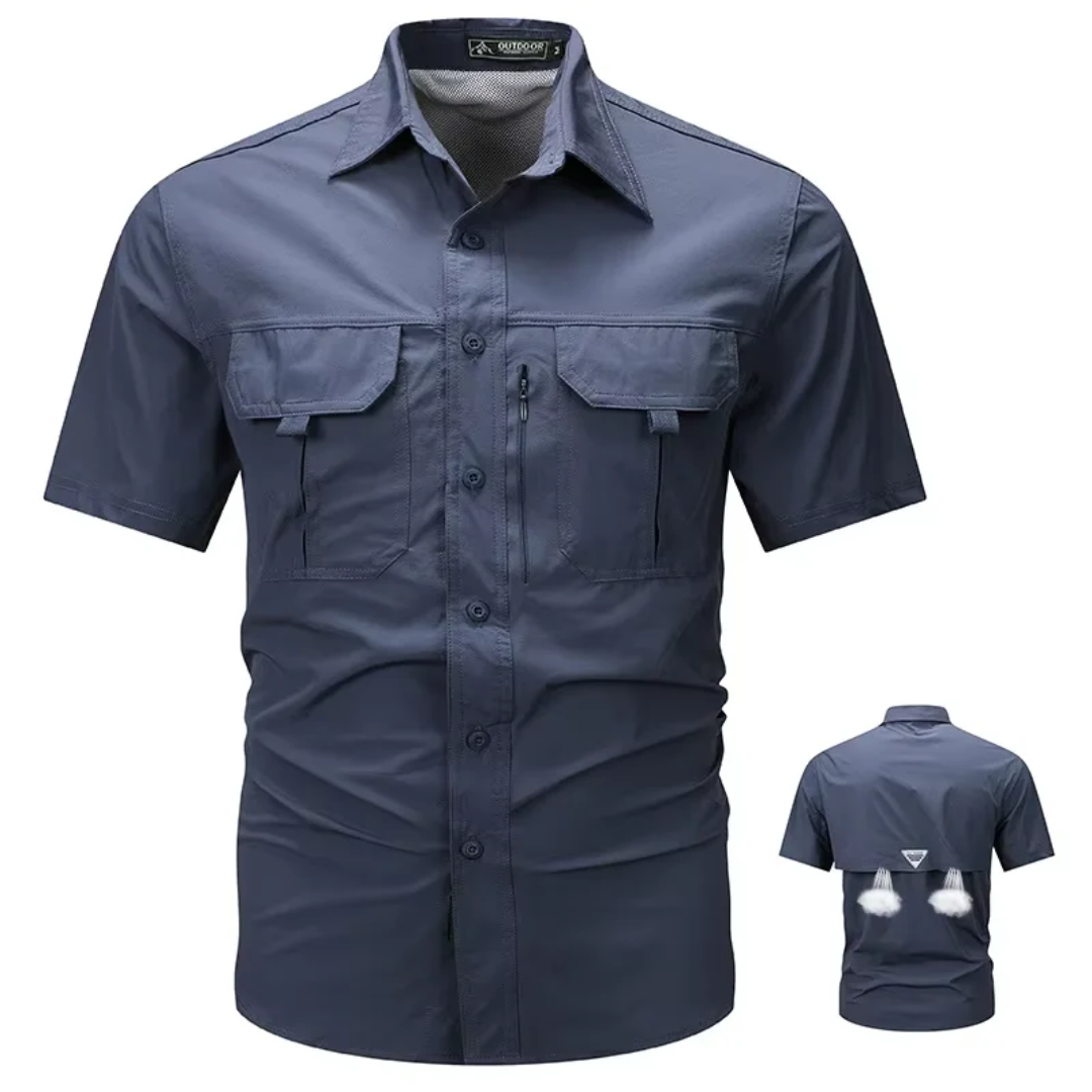 Camisa Táctica Spandex Manga Corta Multibolsillos