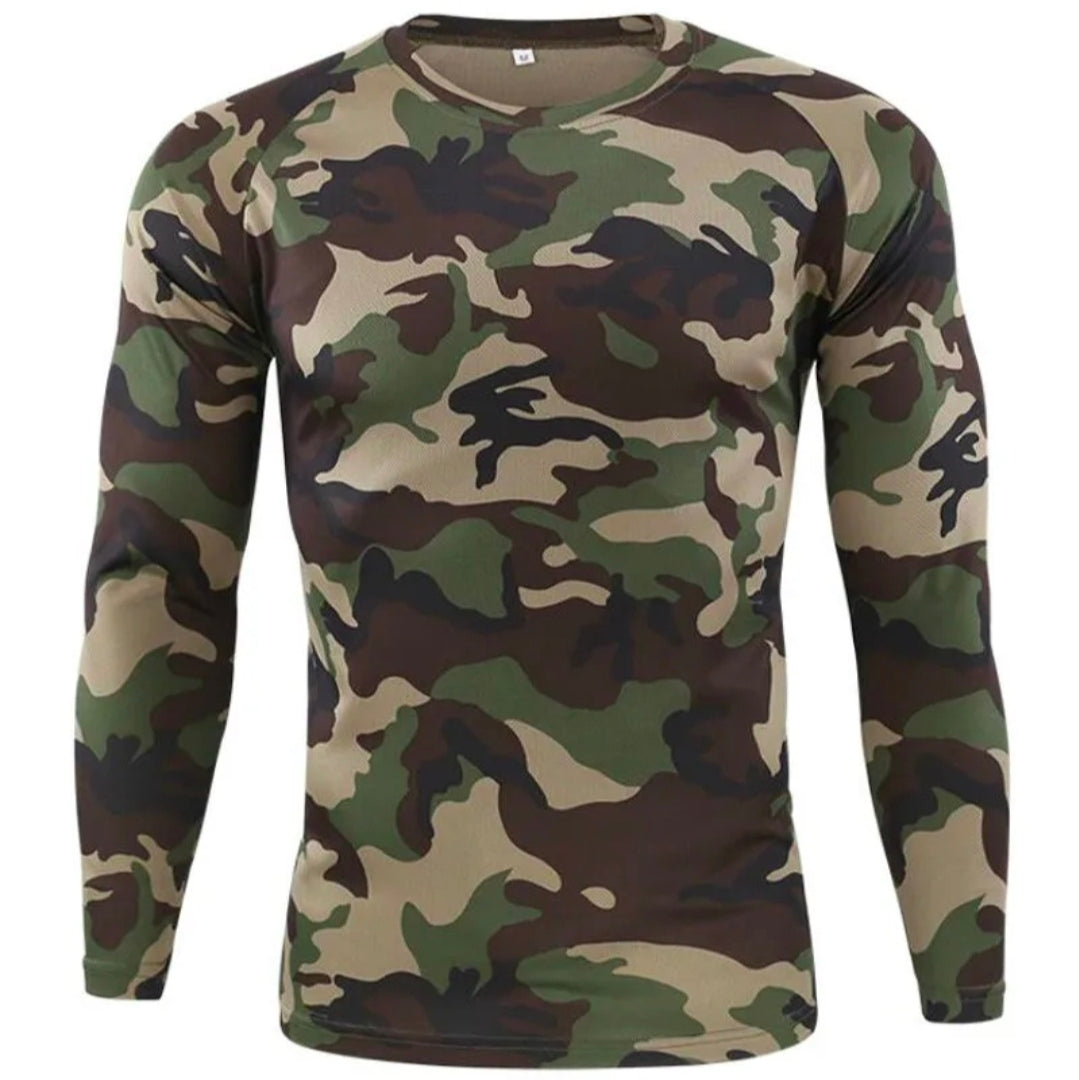 Camiseta ESDY Manga Larga Táctica – Secado Rápido y Protección UV