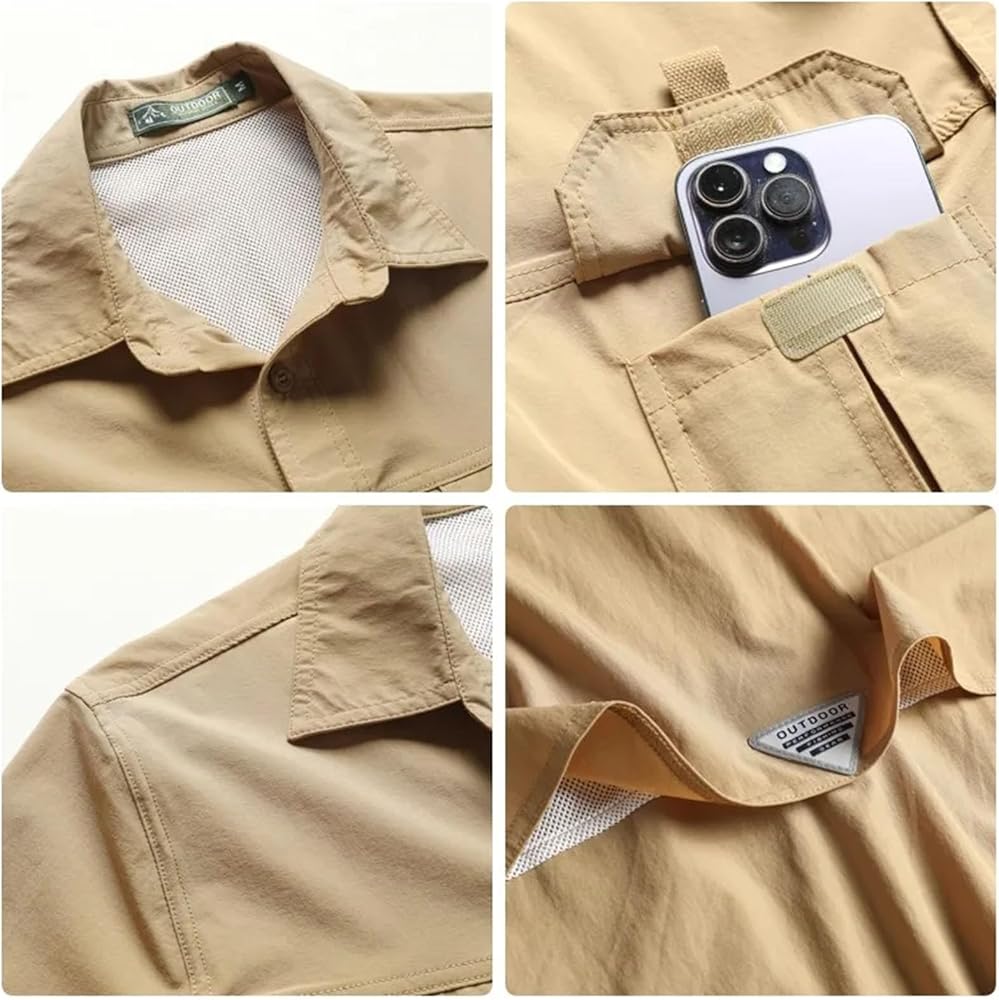 Camisa Táctica Spandex Manga Corta Multibolsillos